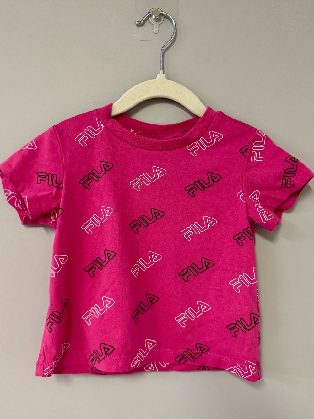 Fila Kids Short-Sleeve Logo Tee in Hot Pink